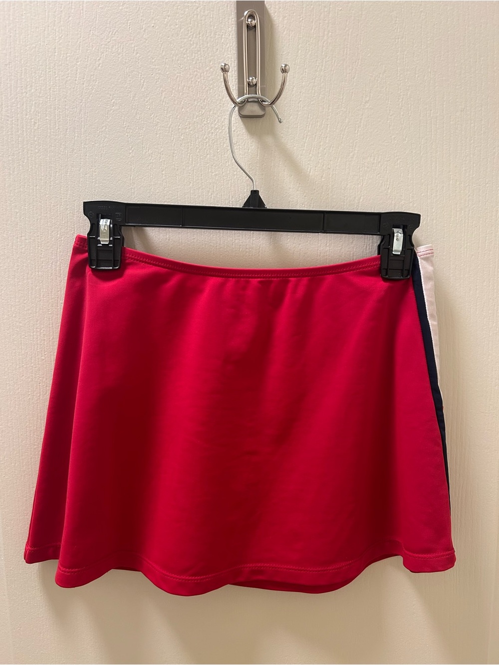 Tommy Hilfiger Red Mini Skirt with Side Stripe